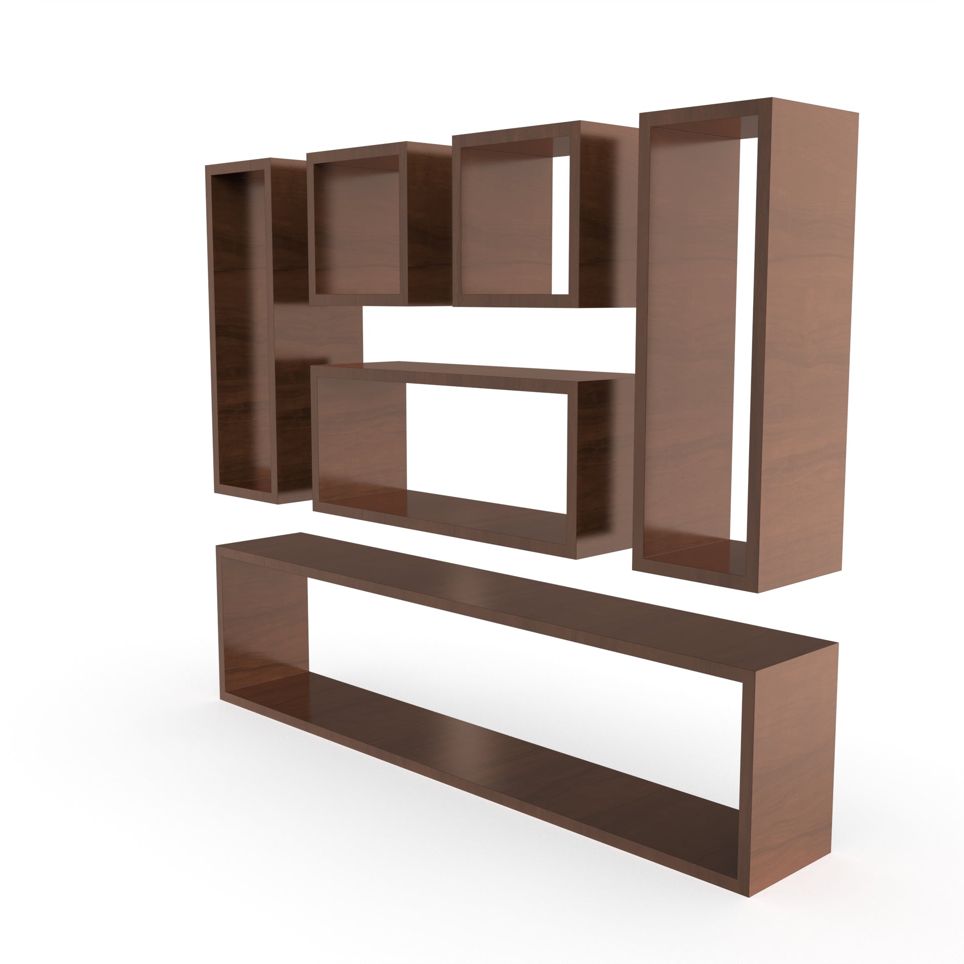 Dallas Wall Shelf - Brazilian Walnut - Neehv Home