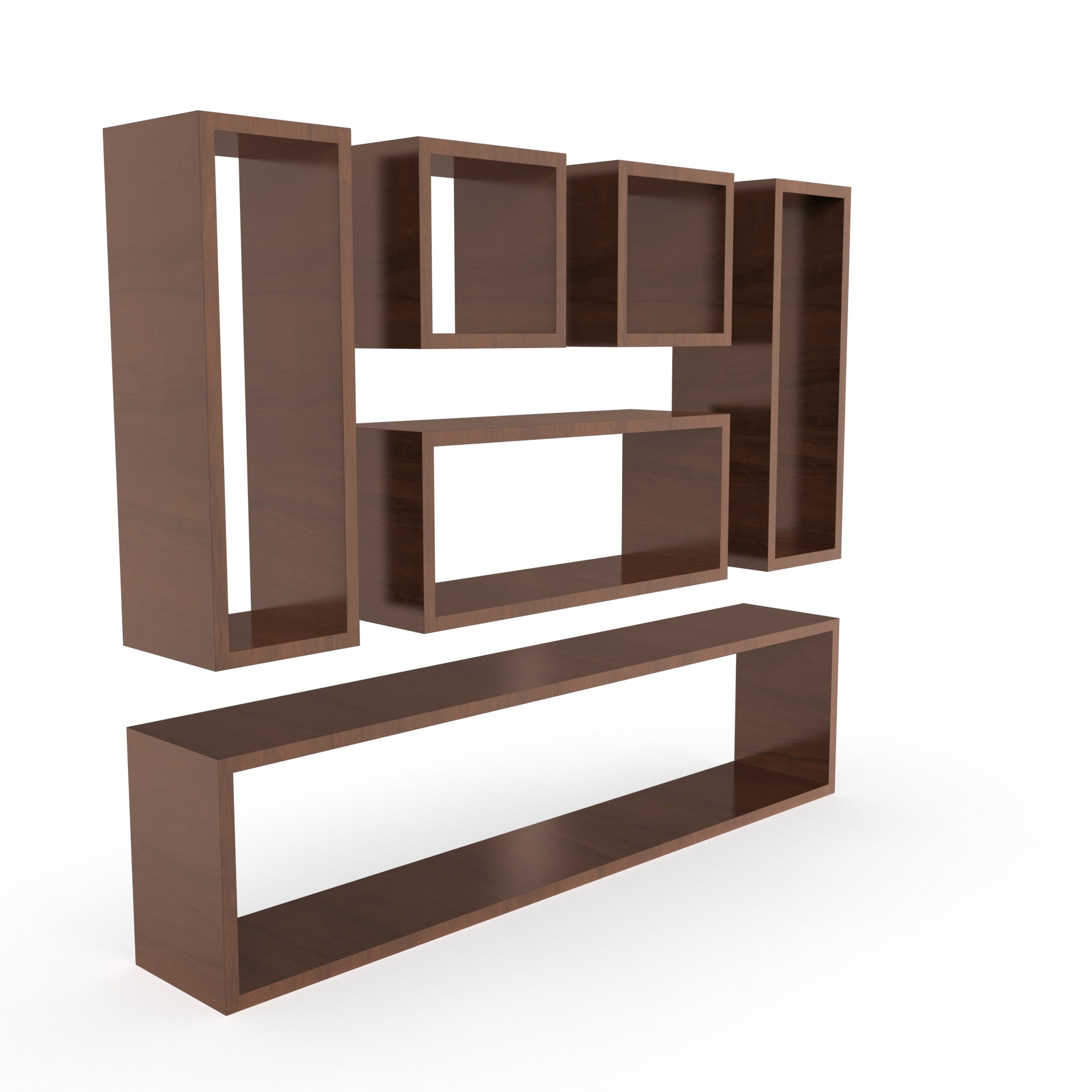 Dallas Wall Shelf - Brazilian Walnut - Neehv Home