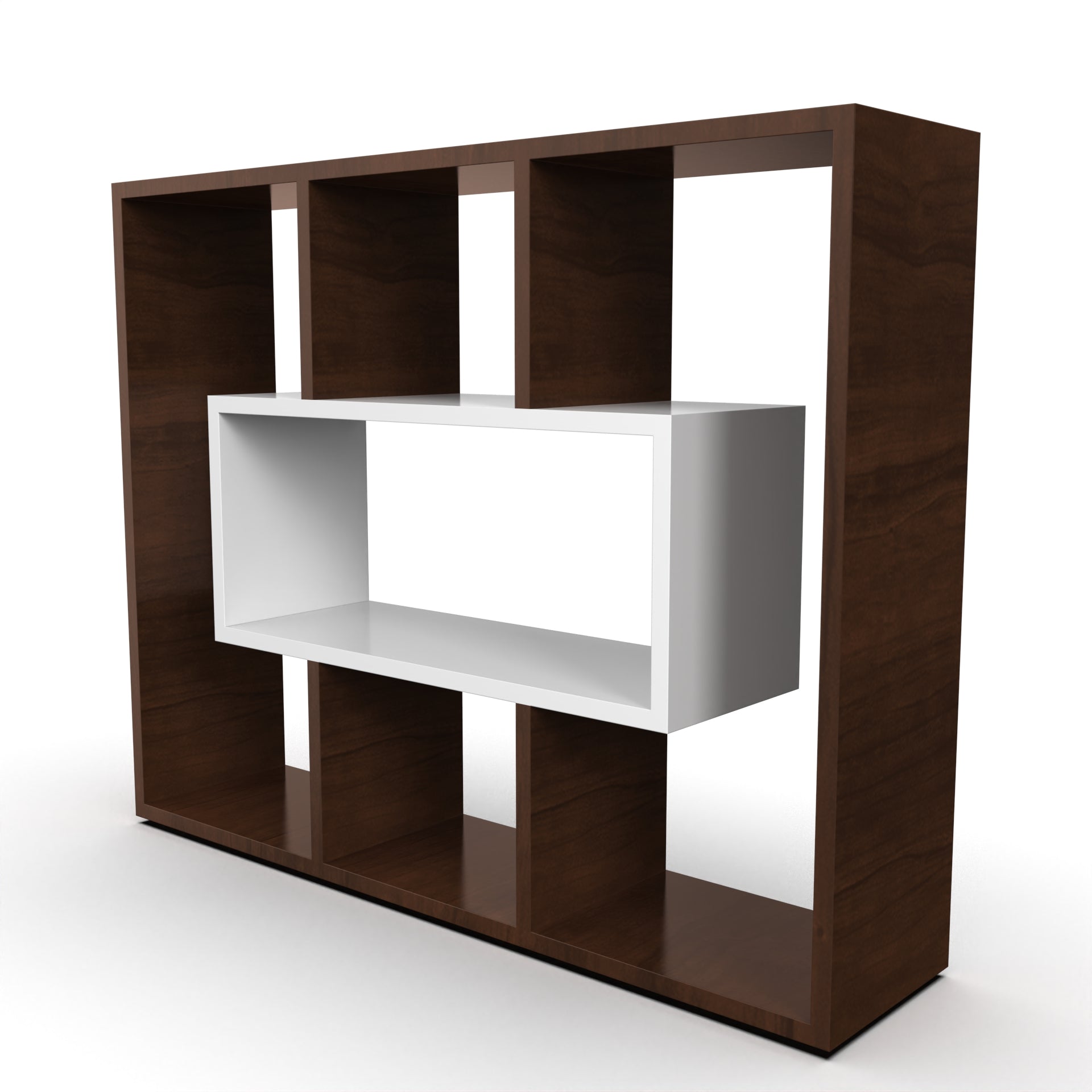 Harper Wall Shelf - Brazilian Walnut and Frosty White - Neehv Home