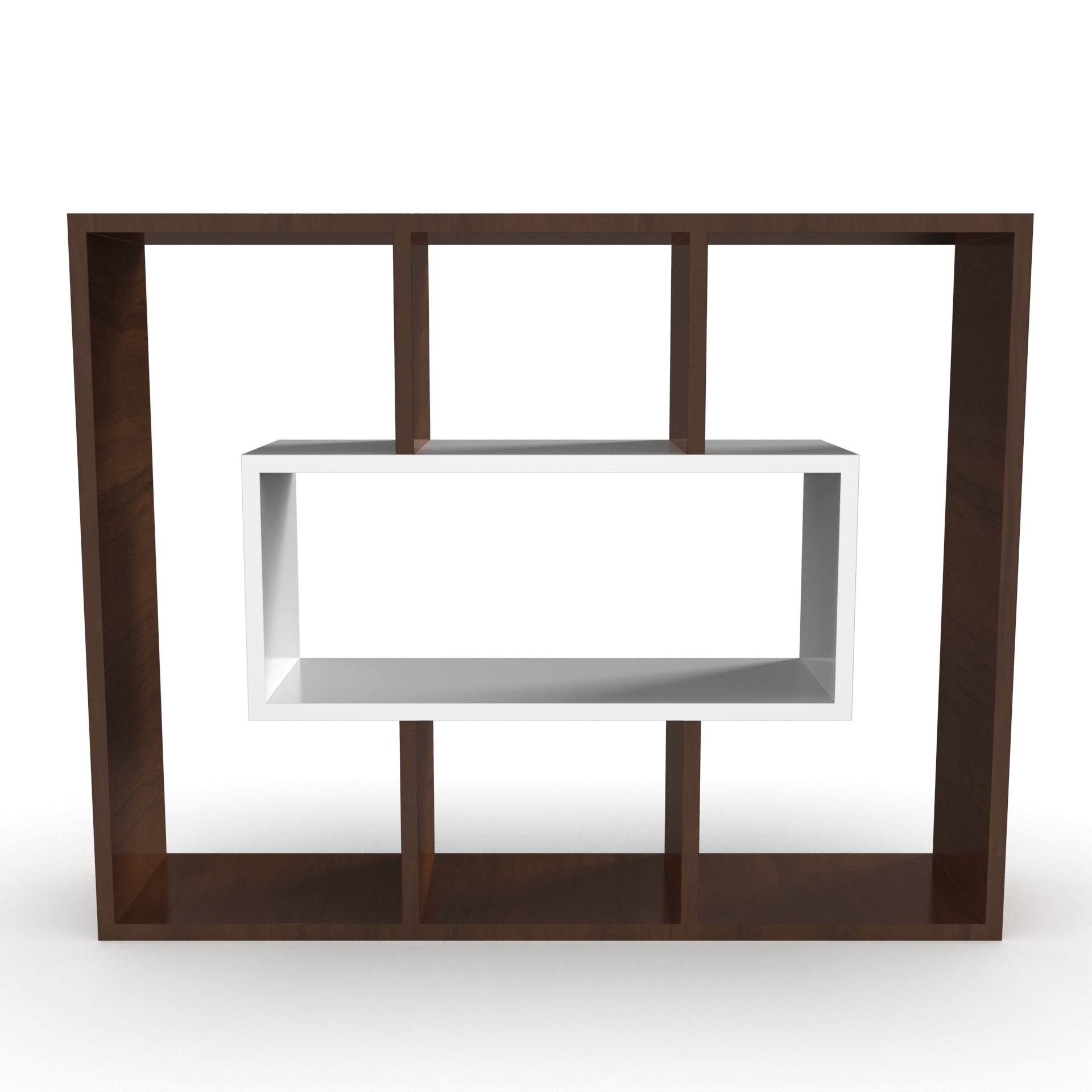 Harper Wall Shelf - Brazilian Walnut and Frosty White - Neehv Home