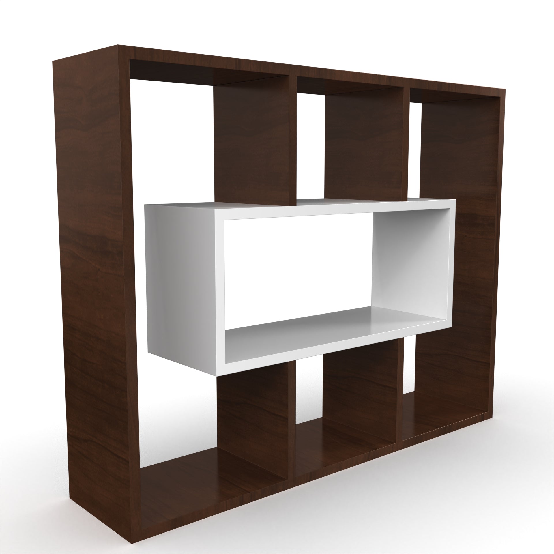 Harper Wall Shelf - Brazilian Walnut and Frosty White - Neehv Home