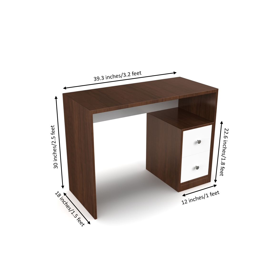 The Excel Grande - Brazilian Walnut and Frosty White - Neehv Home