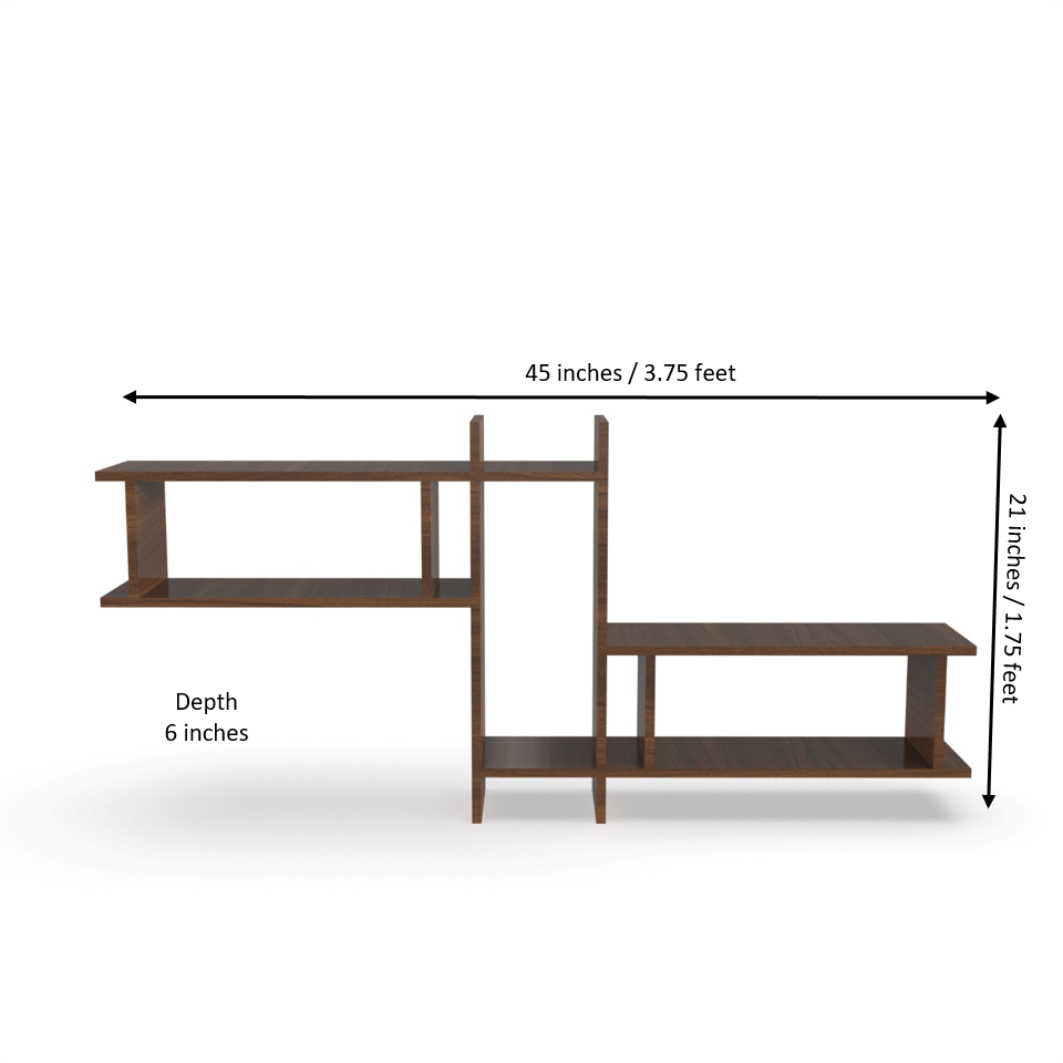 Europa Wall Shelf - Classic Walnut - Neehv Home