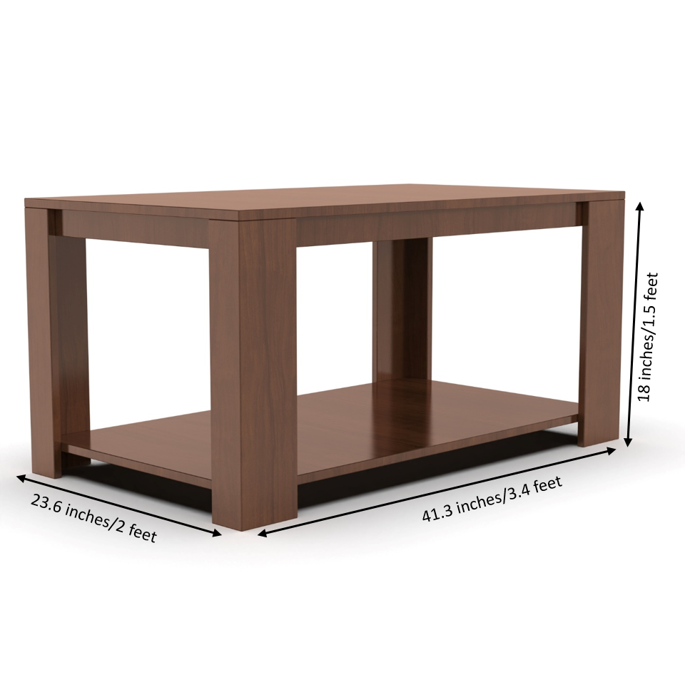 Jubilee Rectangular Center Table - Brazilian Walnut - Neehv Home