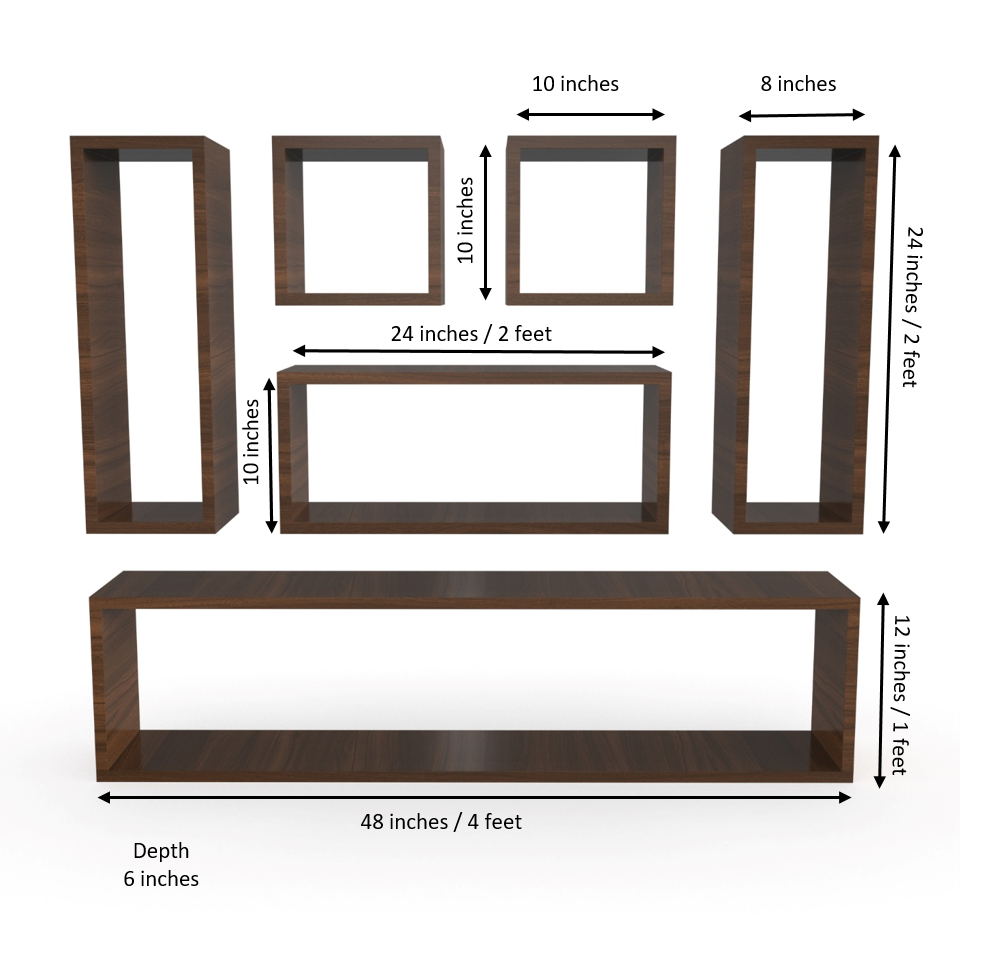 Dallas Wall Shelf - Classic Walnut - Neehv Home