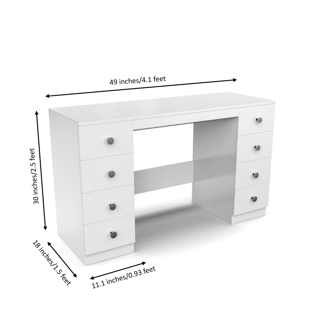 Anderson Study Table - Frosty White - Neehv Home