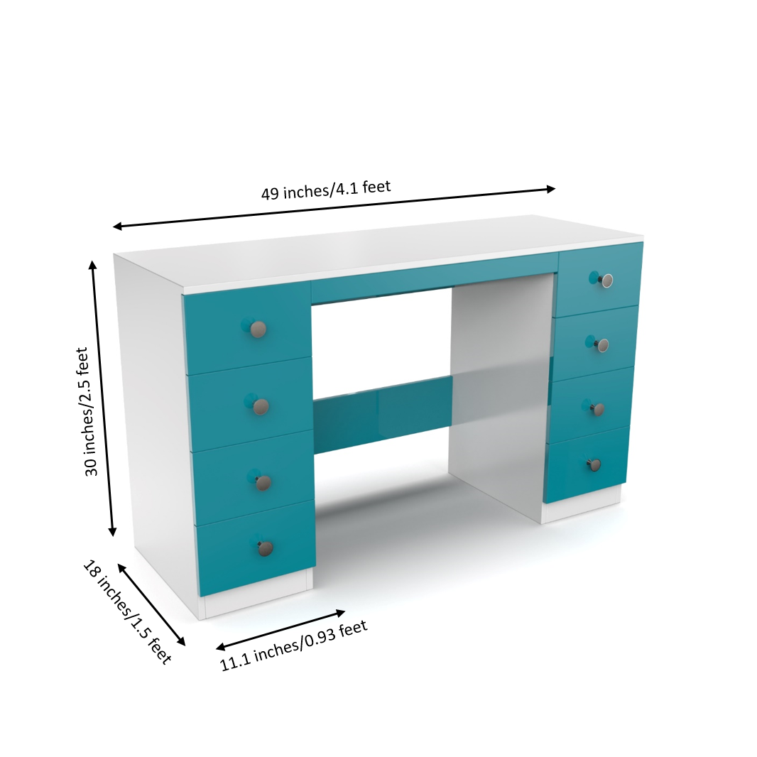 Anderson Study Table - Caribe and Frosty White - Neehv Home