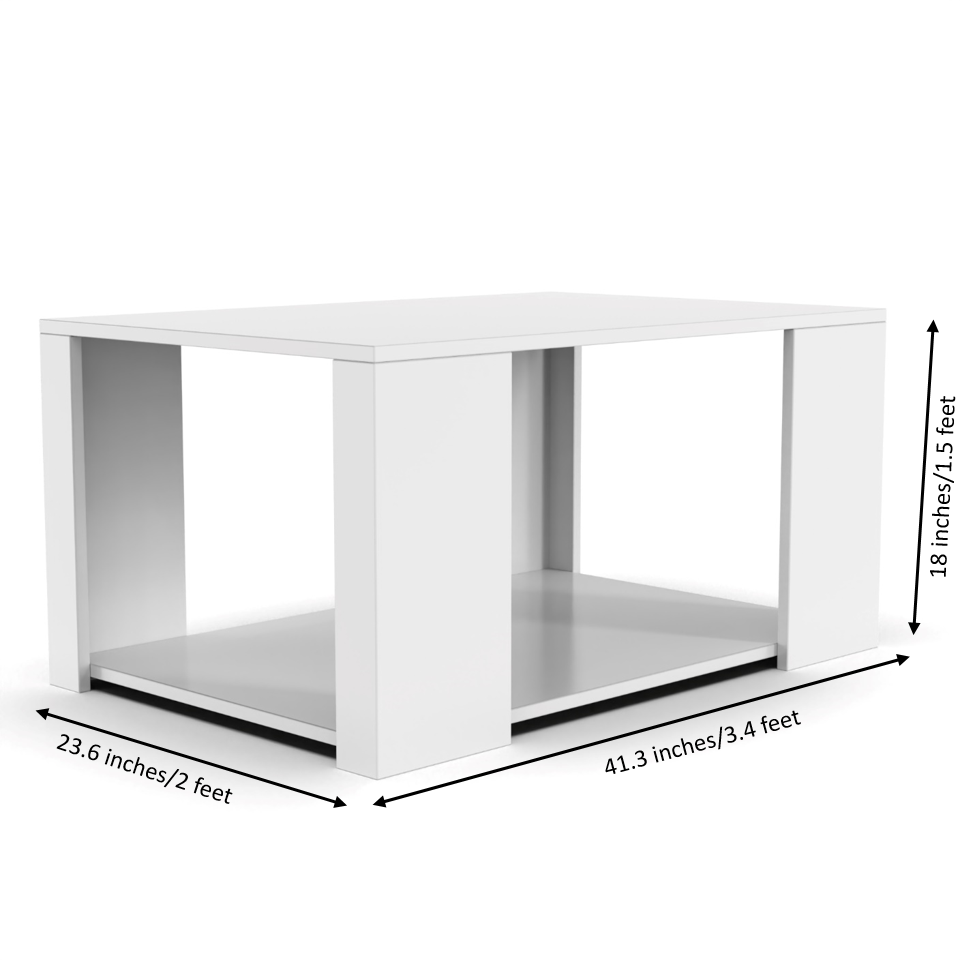 Rapture Center Table - Frosty White - Neehv Home