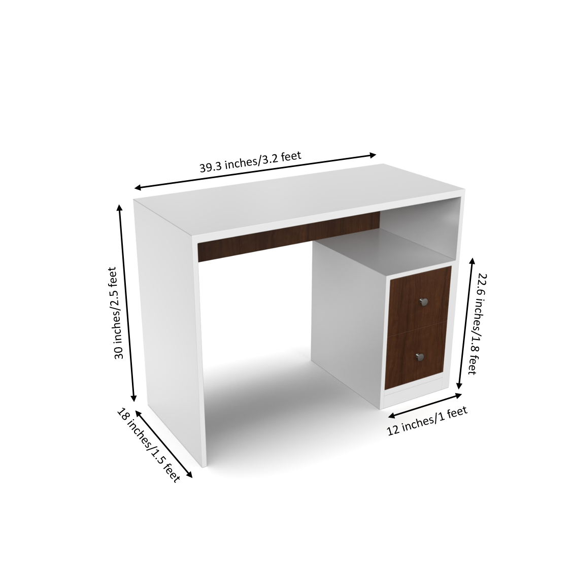 The Excel Grande - Frosty White and Brazilian Walnut - Neehv Home