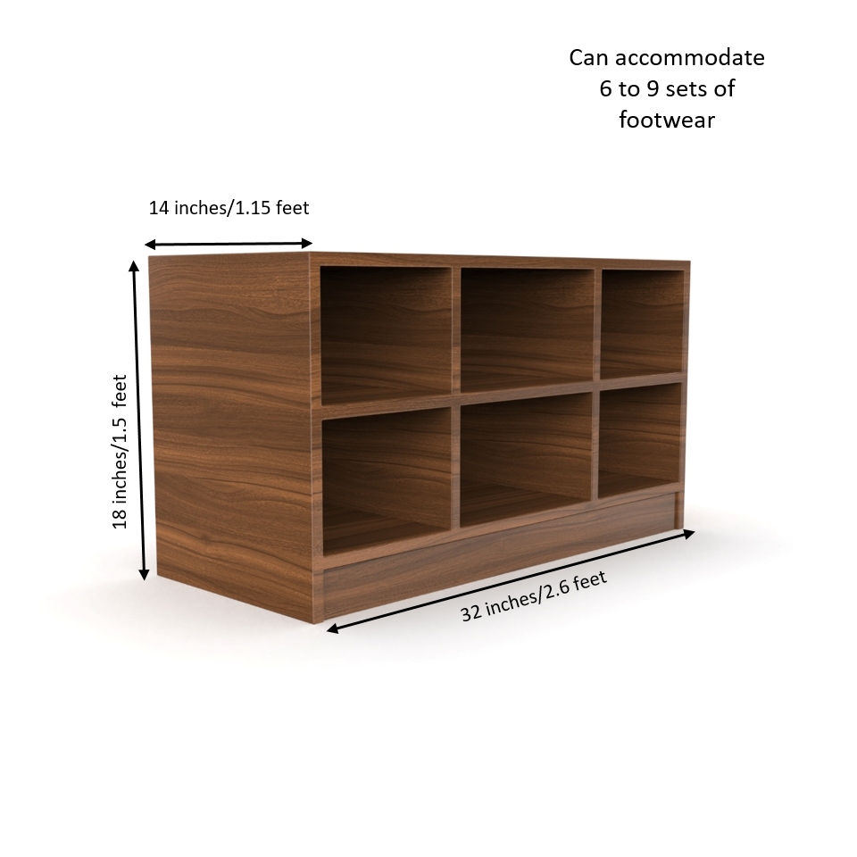 Index Shoe Rack - Classic Walnut - Neehv Home