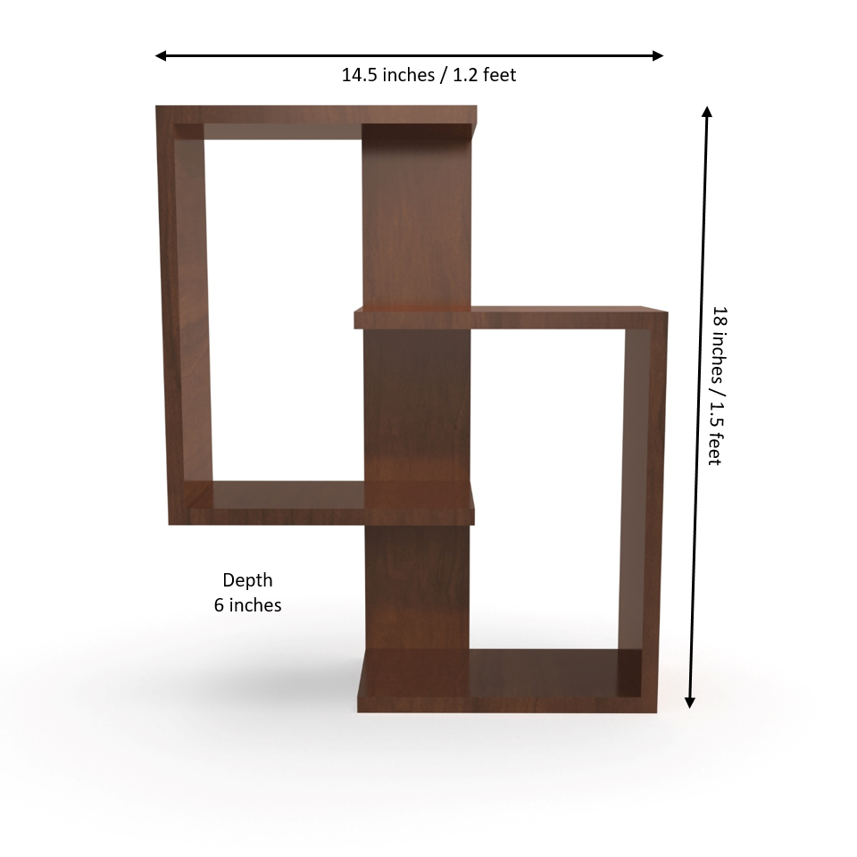 Alex Floating Wall Shelf - Brazilian Walnut - Neehv Home